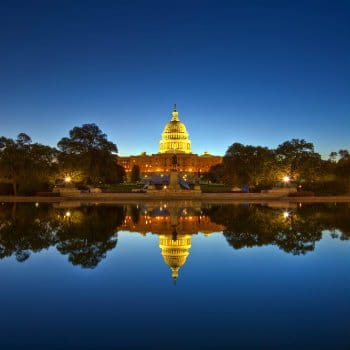 U.S. Capitol, Washington DC, USA at night
