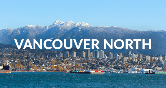 Looking east from Stanley Park to North Vancouver