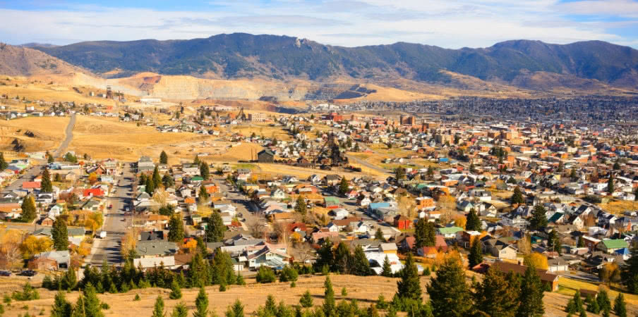 View of Butte, Montana