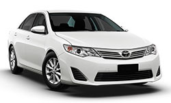 white rental car vehicle