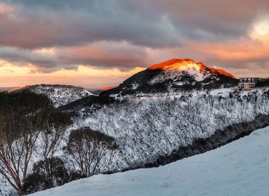 Snowy mountains in Australia.