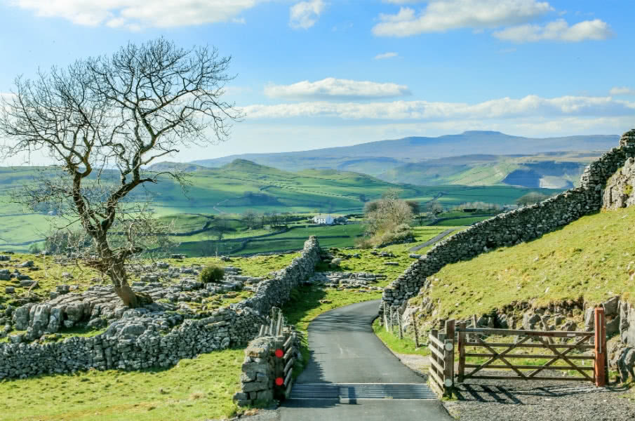 Road through Yorkshire Dales 