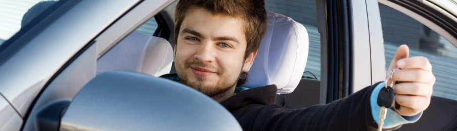 yuppie guy showing his car key