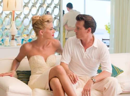 Amber Heard and Johnny Depp in The Rum Diary