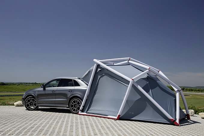 Audi Q3 concept vehicle with tent