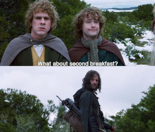 The seven daily Hobbit meals