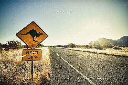 Aus Road Sign