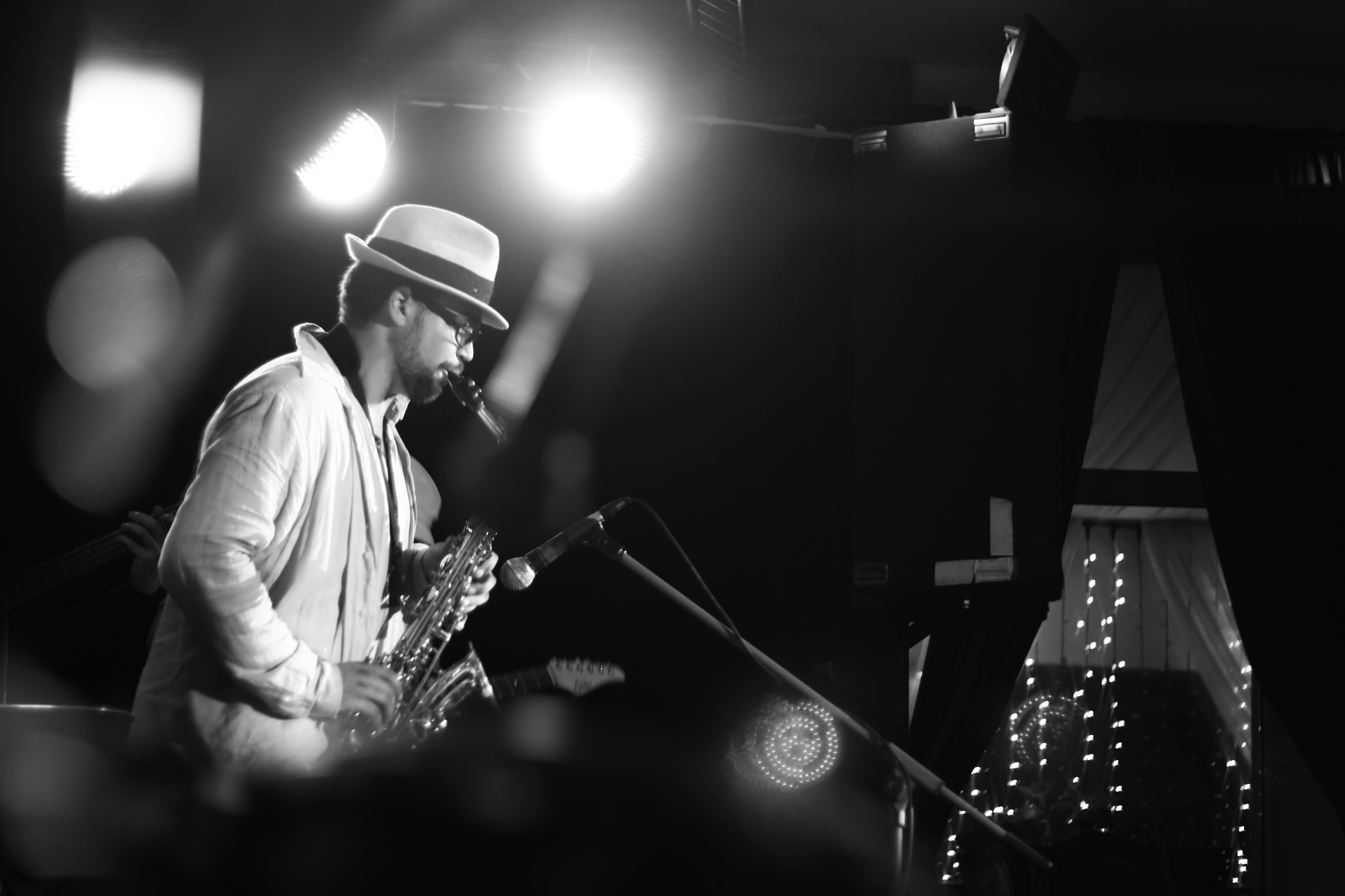 Saxophonist. Jazz Concert in the Club