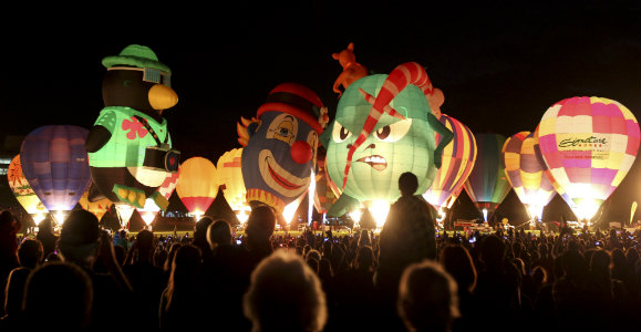 glowing balloons