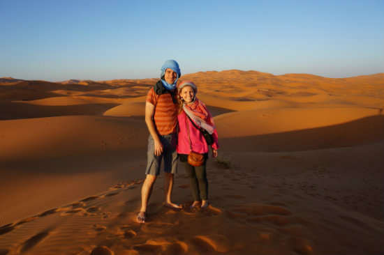 jen and ted in Morocco
