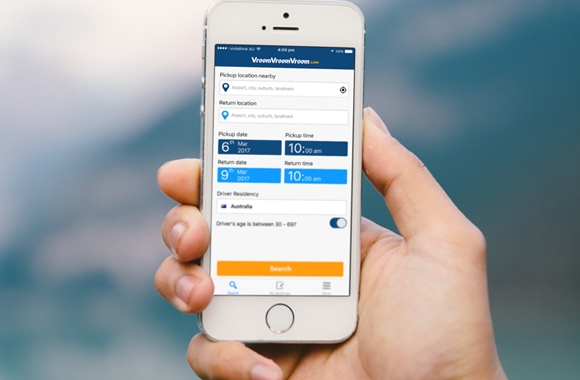 VroomVroomVroom App on iOS