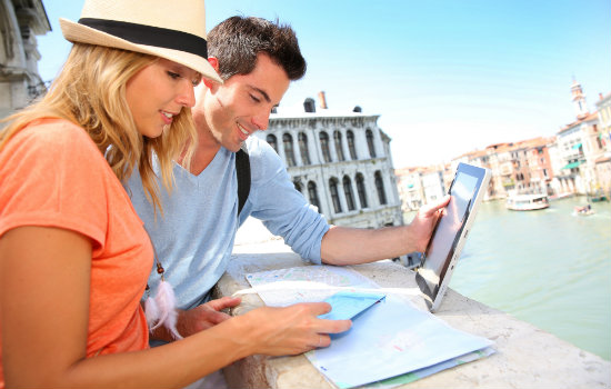 couple using a tablet