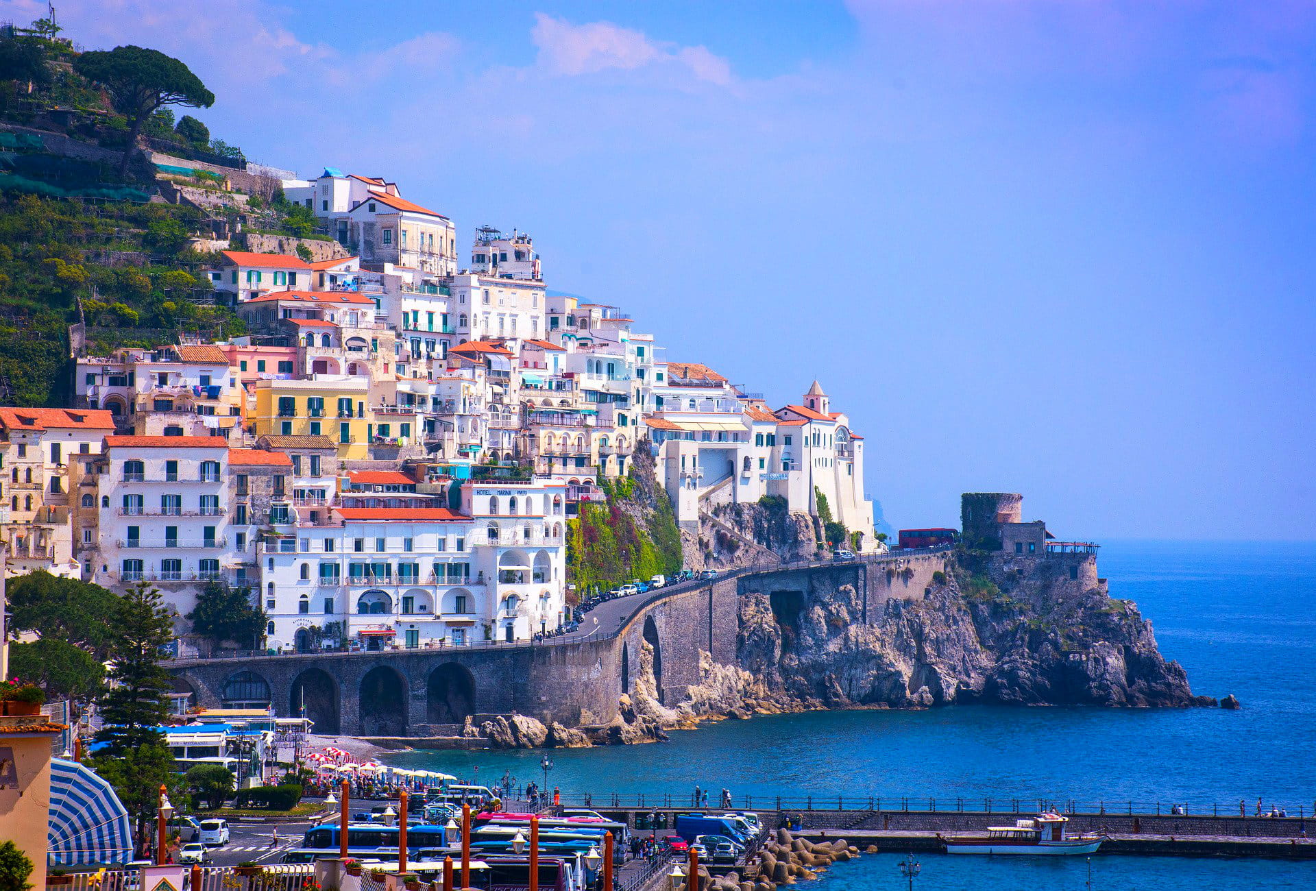 Taking a scenic road trip along the Amalfi Coast