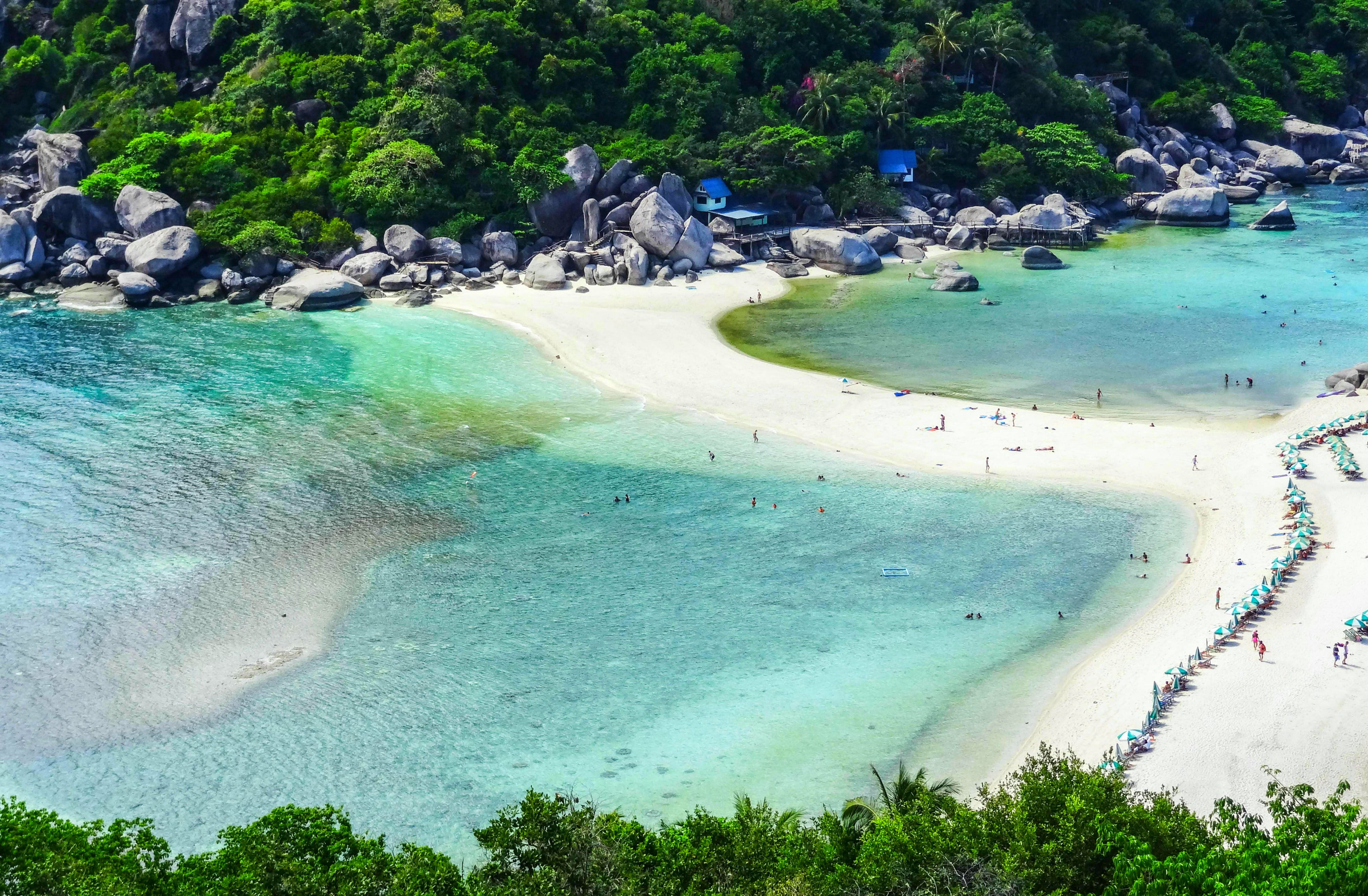 Relaxing on a beach in Koh Samui