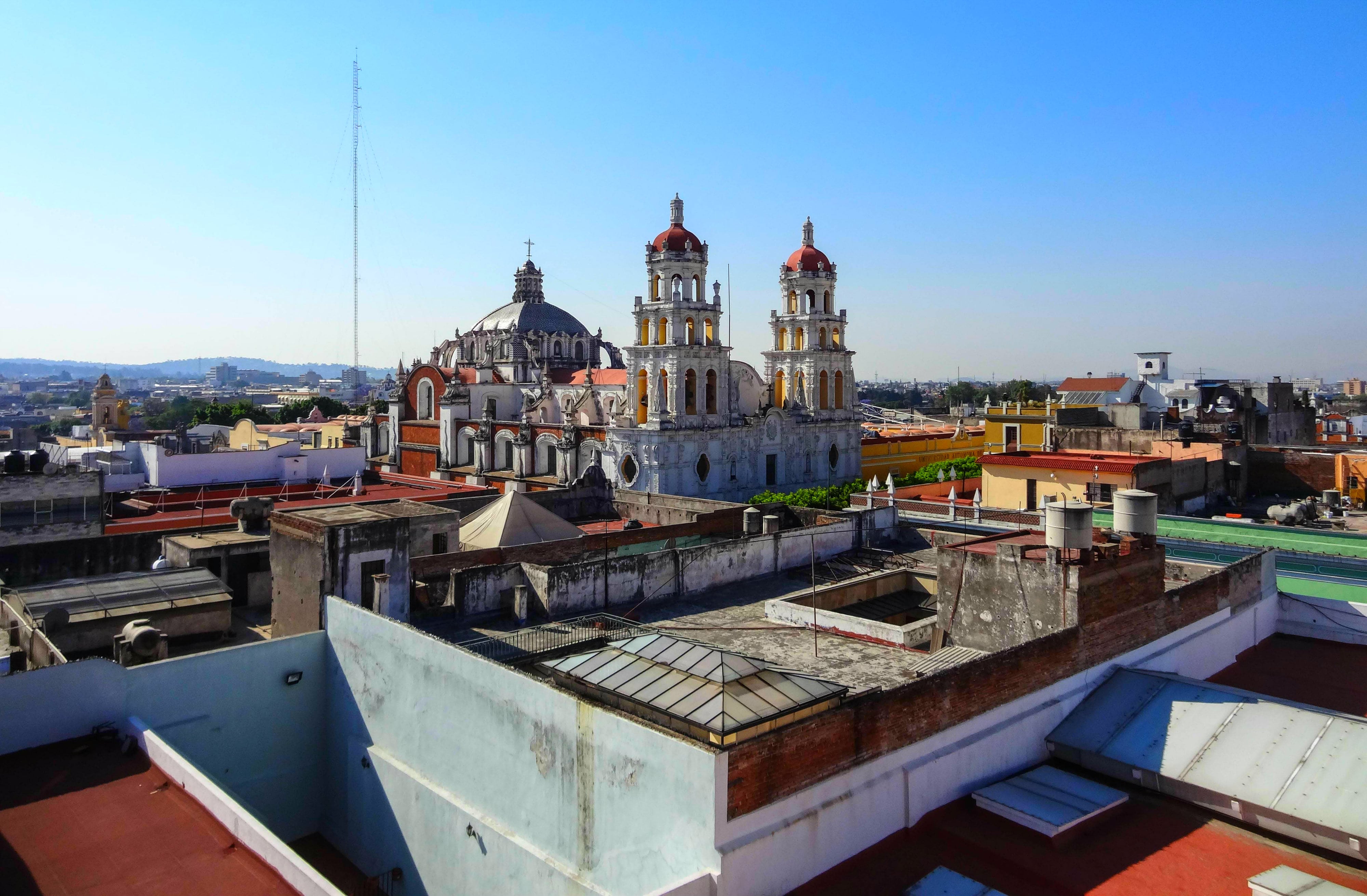 Admiring the architecture in Puebla, Mexico