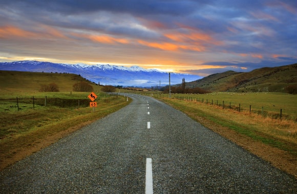 Country Road in New Zealand