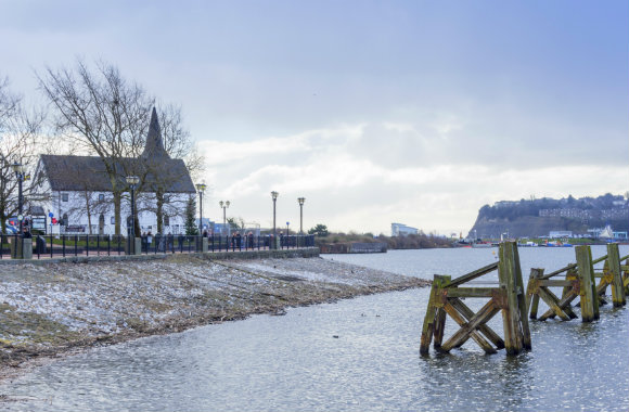 Cardiff bay in winter, Wales