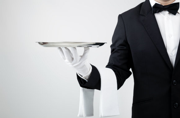 Waiter in a luxury restaurant