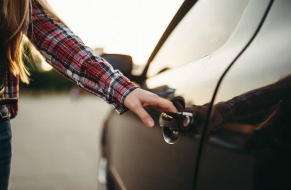 Opening a car door