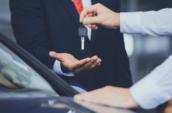 Handing over car keys