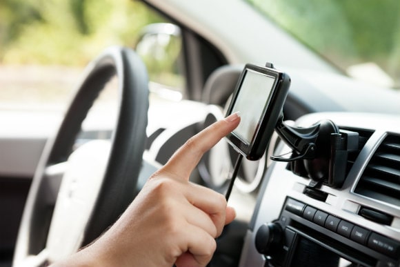 Using the GPS in a rental car